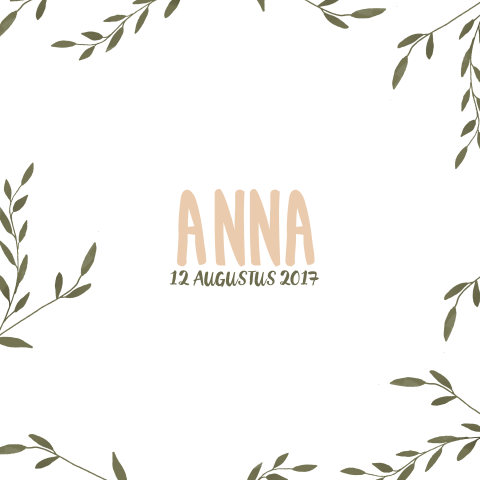 Geboortekaartje Anna
