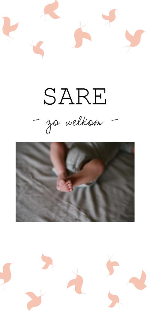 Geboortekaartje Sare