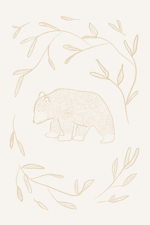 Poster staand beer